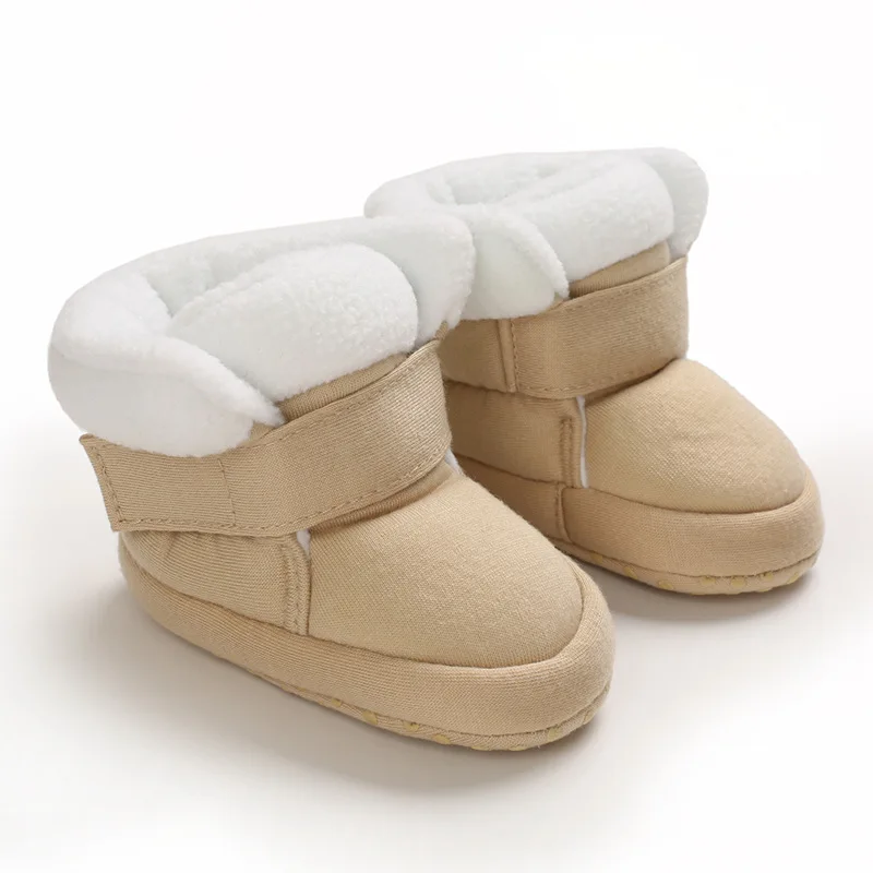 

Winter New Baby Boots Infant Toddler Boys Girls Crib Shoes First Walkers Soft Sole Solid Color 11cm 12cm 13cm