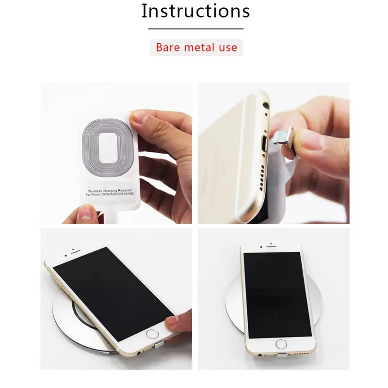 lightweight qi wireless charging receiver for samsung huawei xiaomi universal micro usb type c fast wireless charger adapter free global shipping