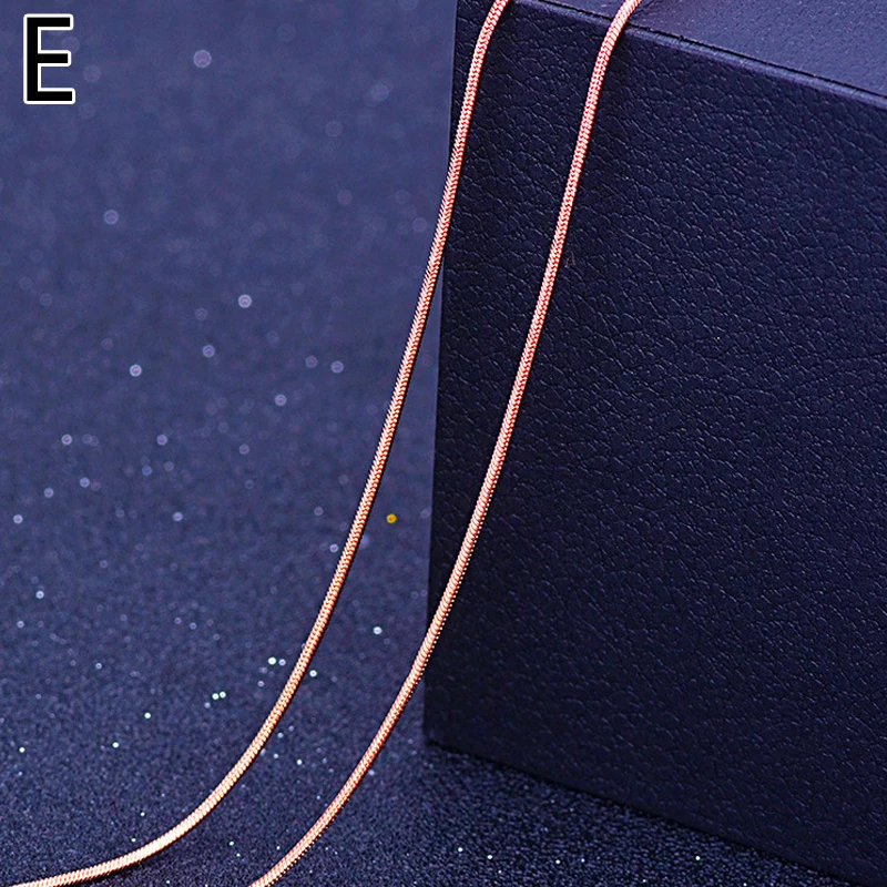 

Solid Girls Necklace Rose Gold Rope Chain Jewelry Accessories Diy Thin Slim Chain Necklace For Women 2020 New Hot Sale Gift