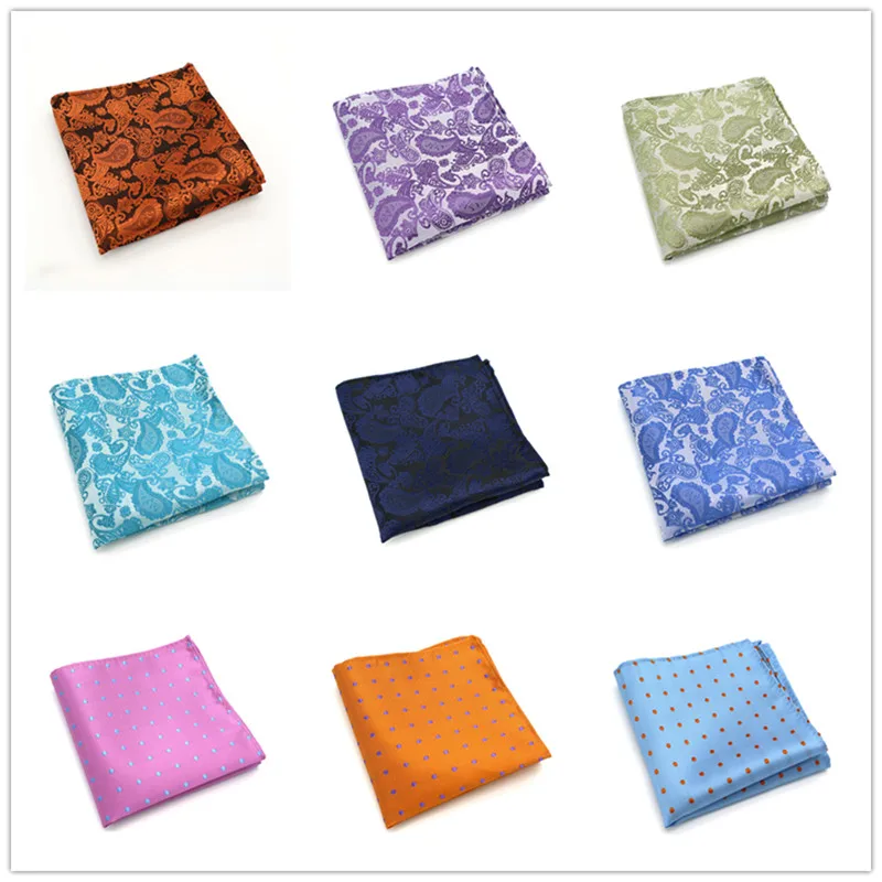 

Новый мужской шелковый платок 100% пледы Пейсли карманные квадраты в горошек для костюмов курток на свадьбу Выбирайте из 20 узоров