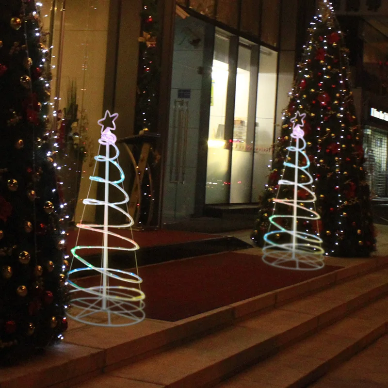 買取 1.2/1.5メートル色のスパイラルクリスマスツリーライトledフラッシュライトクリスマスデコレーションライト