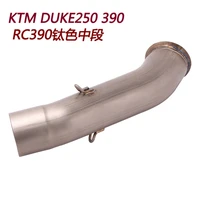 motorcycle exhaust middle pipe stainless steel muffler link pipe section adapter pipe slip on for ktm duke125 250 rc390