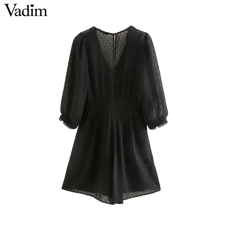 Женские шифоновые Комбинезоны Vadim элегантные комбинезоны в черный горошек с