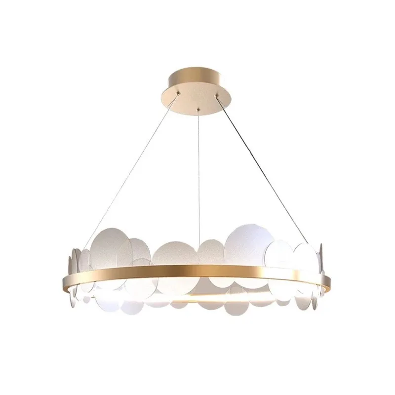 

Nordic living room circle led pendant lights luxury post-modern model room restaurant bar counter bedroom chandelier MJ1117