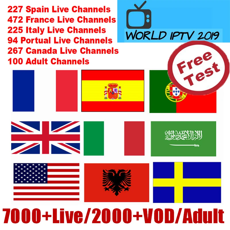 Европа IP tv Испания m3u подписка для Smart tv Enigma2 MAG 6000+ IP tv Испании Франции, Нидерландов, Бельгия, арабский взрослый 4k бесплатный тест