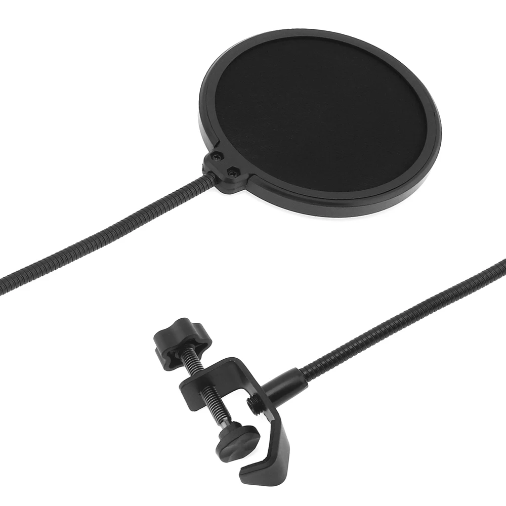 Двухслойный студийный поп-фильтр для микрофона 100/155 мм гибкая маска ветрового