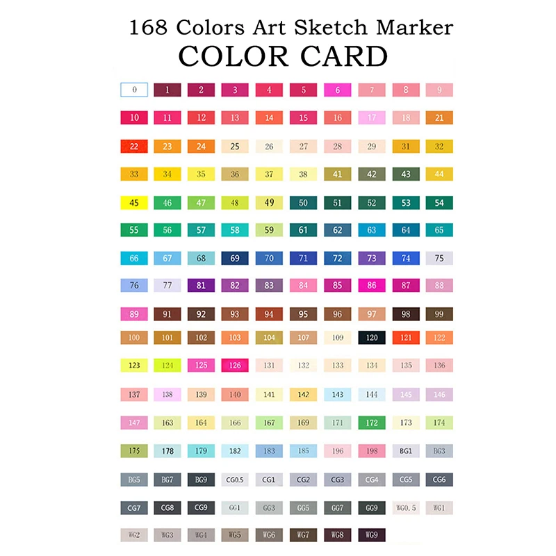 168colors set TOUCHFIVE 12/24/30/40/60/80 Цвета маркер для рисования ручка на спиртовой основе дешевые маркер для манги рисунок маркеры товары для рукоделия - Цвет: 168colors set