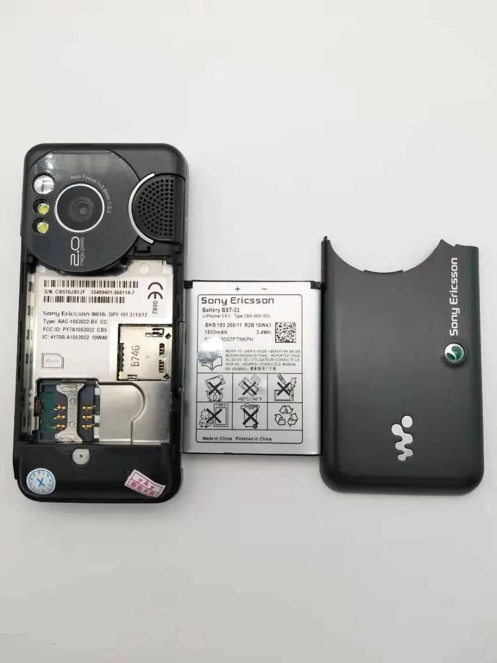 W610i Unlokced sony Ericsson W610i W610c мобильный телефон 2G Bluetooth 2.0MP камера FM сотовый телефон