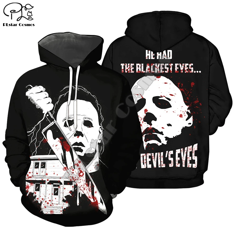 

PLstar Cosmos Halloween Horror Art Movie Michael Myers Funny Man/Women Long Sleeve Streetwear 3DPrint Zip/Hoodies/Sweatshirts B8