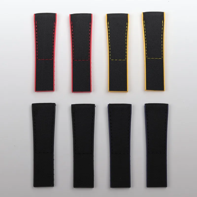 Ремешок нейлоновый для наручных часов резиновый браслет NAVITIMER WORLD Avenger navitimer 22 мм 24