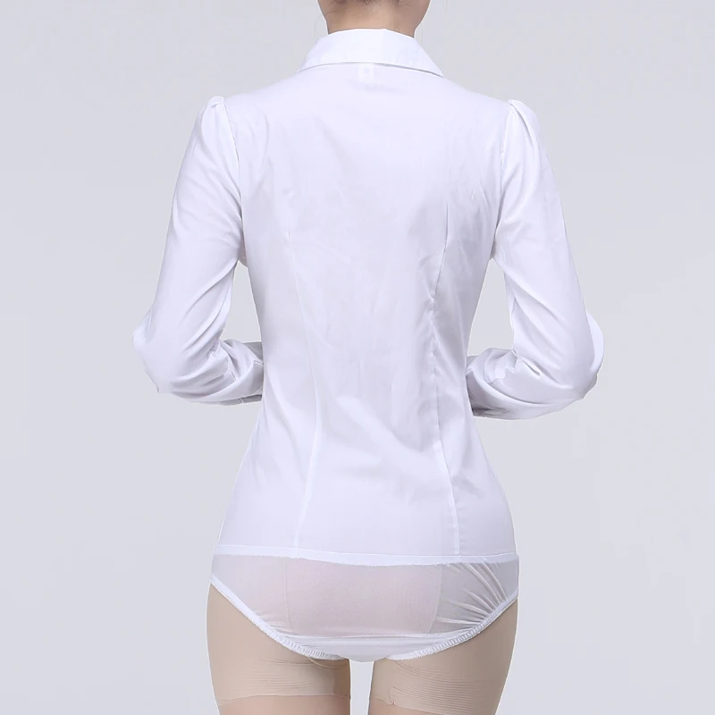 Женская блузка боди большого размера с длинным рукавом|Рубашки| |