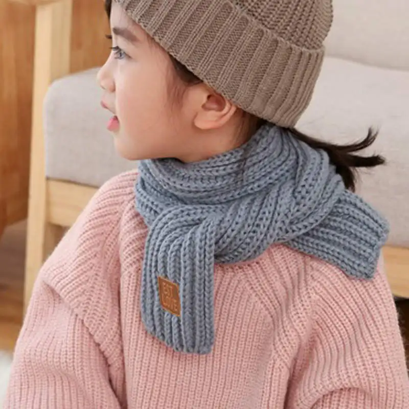 BalleenShiny/зимние детские шарфы Теплый шарф для маленьких мальчиков и девочек