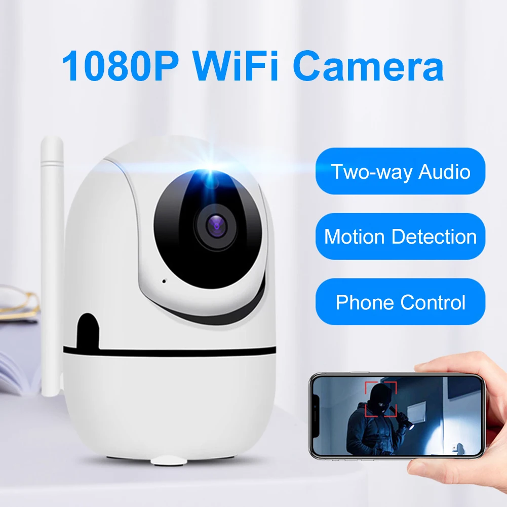 

1080PFull HD Indoor WiFi Security Camera 360Angle 2MP Pan Tilt Wireless IP Surveillance With Auto Tracking IR Night Vision Audio