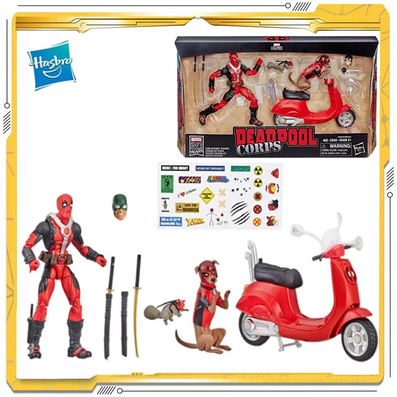 

Original Hasbro Marvel Comics X-Men 80th Deadpool Corps Model Toy Action Figures Toys For Children Gift