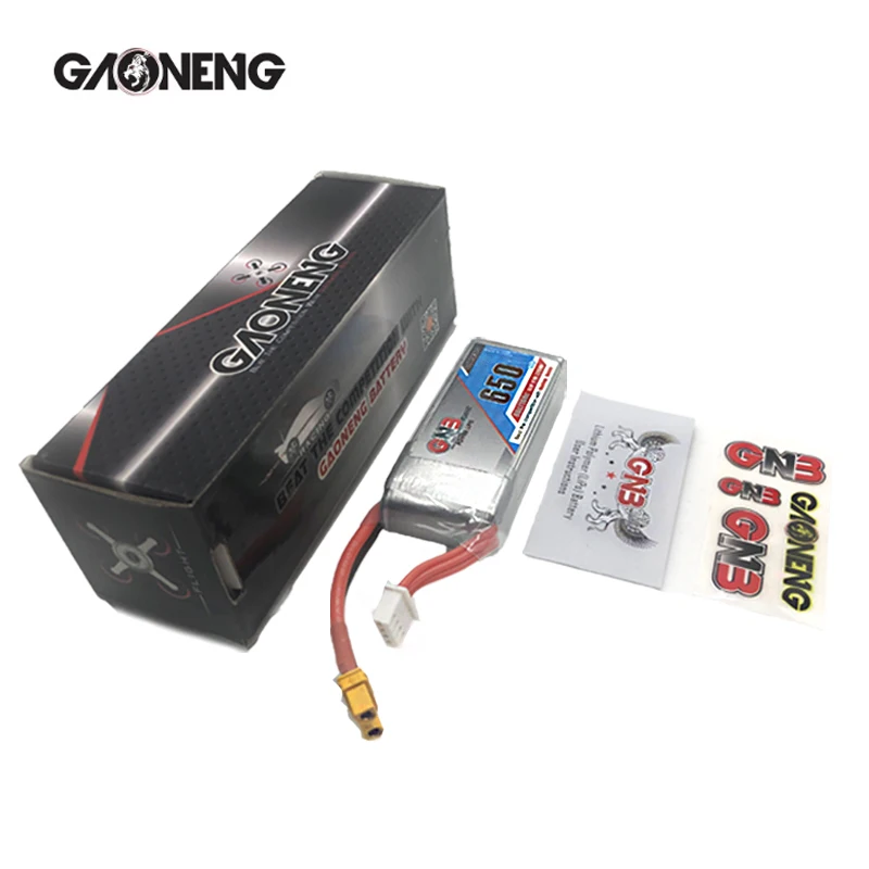 2/4 шт. Lipo аккумулятор GNB 3s 11 1 В 650 мАч 80C XT30 Разъем для RC автомобиля FPV Quadcopter GaoNeng