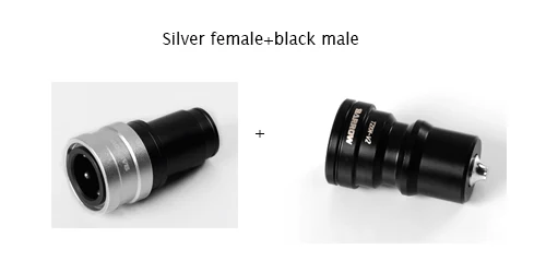 silver with black Курган мужчин и женщин черный серебряный смелый водяное охлаждение латунные фитинги уплотнение замок Быстрый Разъем Стоп Вода 1 комплект TZKMF-V2 - Цвет лезвия: silver with black