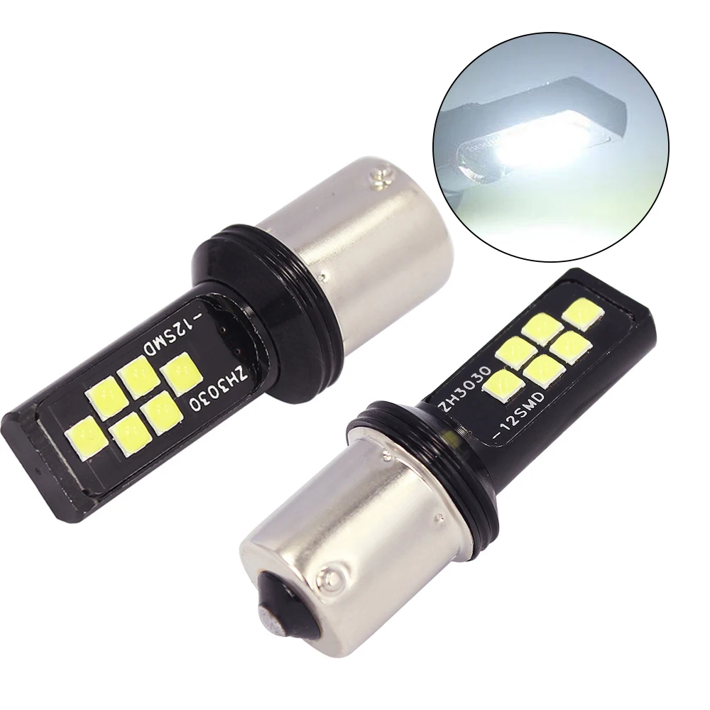 Светодиодные лампы T20 7440 W21W P21/5W новые светодиодные 3030 12smd CanBus 1156 BA15S P21W BAU15S PY21W 1157
