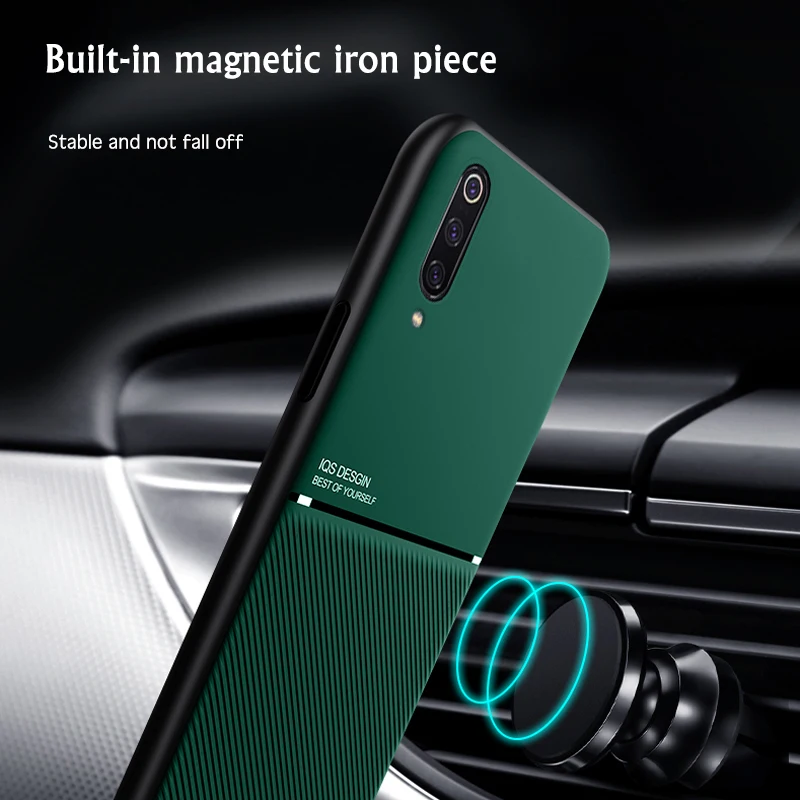 leather texture car magnetic holder phone cover for xiaomi mi 10t 9 lite se poco x3 redmi 9c nfc 9a note 9s 9 pro coque funda free global shipping