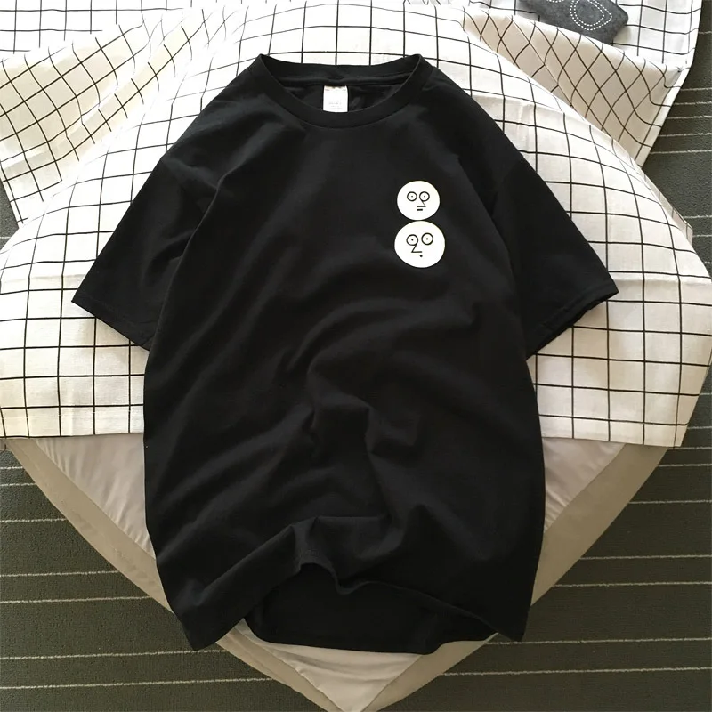 Рубашка повседневная с коротким рукавом серая футболка женская круглым вырезом