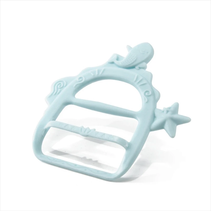 Детский силиконовый Прорезыватель для зубов новорожденных привязанный вручную