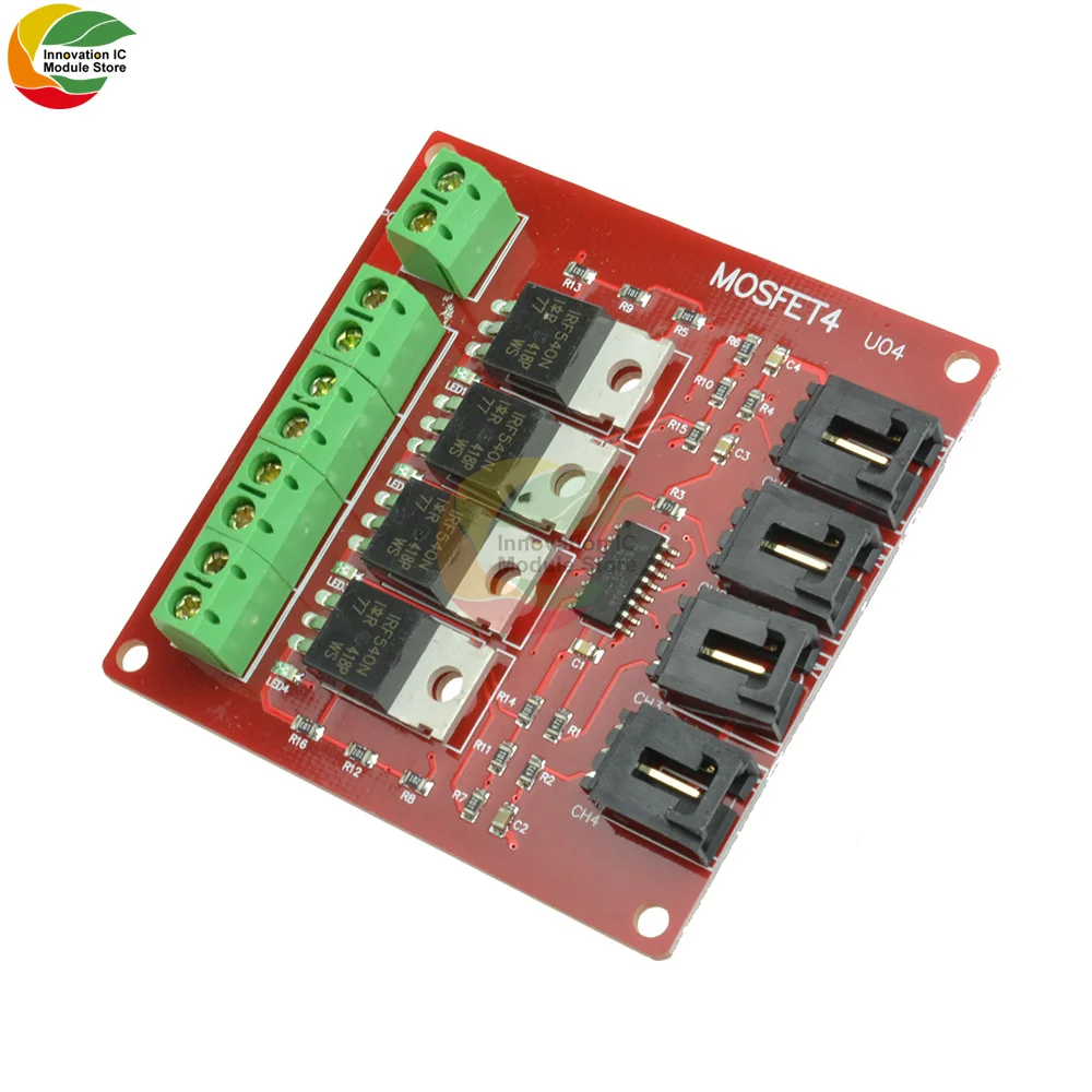 Четырехканальный 4-канальный модуль переключения МОП-транзистора с кнопкой IRF540