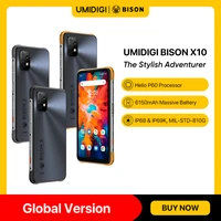UMIDIGI BISON X10 IP68 IP69K Global Version Smartphone NFC 4GB 64GB Helio P60 Octa Core 6 53  HD  20MP Triple Camera 6150mAh