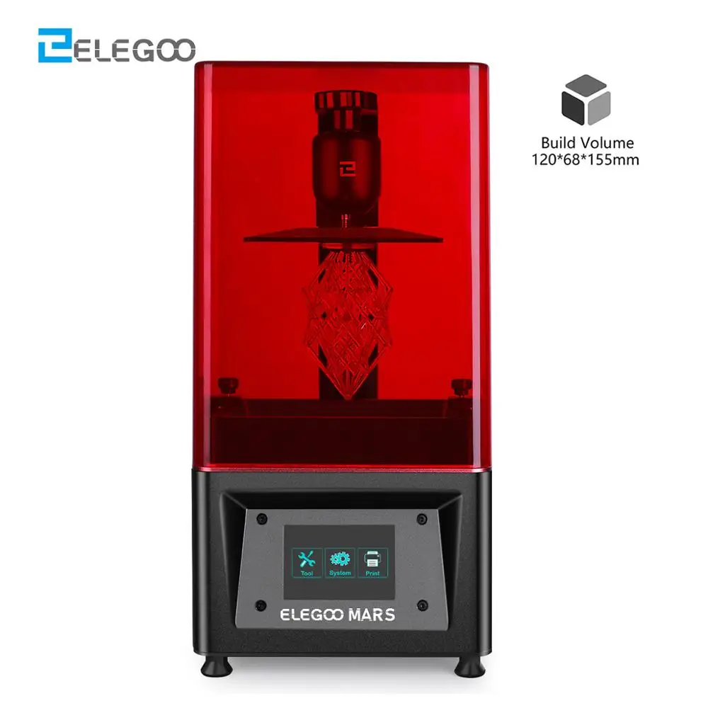 3D принтер ELEGOO Mars SLA LCD УФ фотоотверждение смола черный принтер|3D принтеры| |