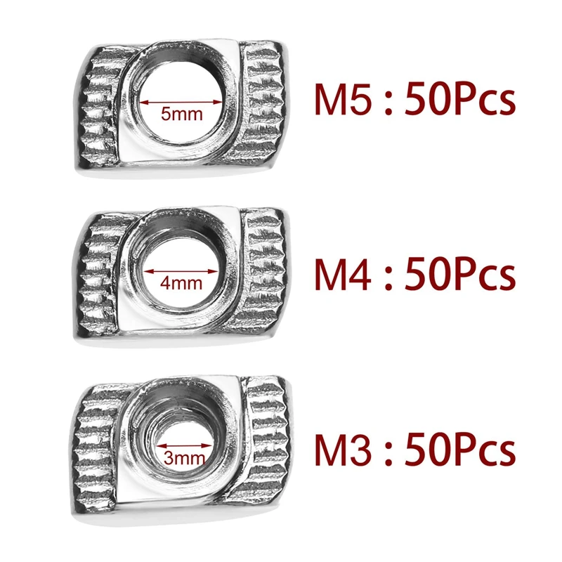 20 серия T гайки M3/ M4/ M5 слот гайка молотковая головка крепежная набор для