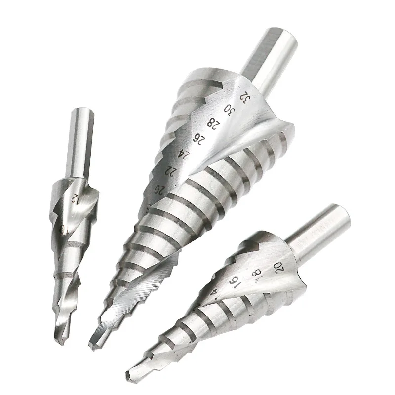 

1pcs 4-12 4-32mm Pagoda Drill Hexagon Screw Drill HSS Power Tools Spiral Grooved Metal Steel Step Drill Bit