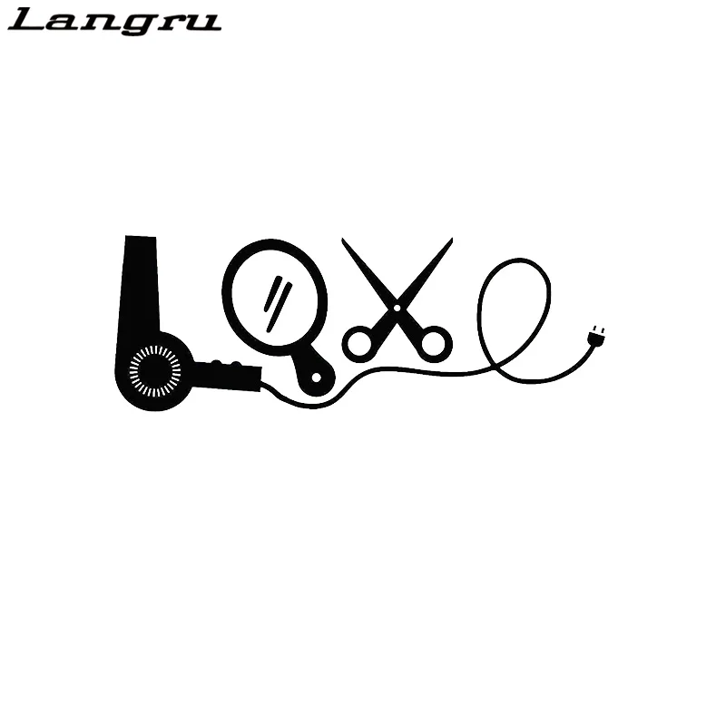 Виниловые ножницы Langru 14 8 см * 5 4 для парикмахерской фен волос стикер мотоцикла и