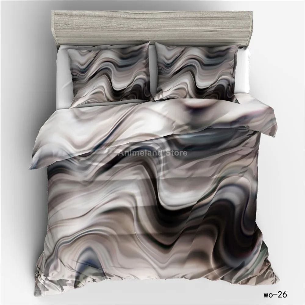 

Marble Texture Style Europe Colorful 3D Print Comforter Bedding Set Adult Duvet Cover Set Queen King Double Size Bed Home Gift