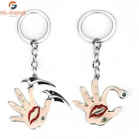 anime parasyte the maxim keychain palm eyes horror metal key ring for fans collect commemorate jewelry gift