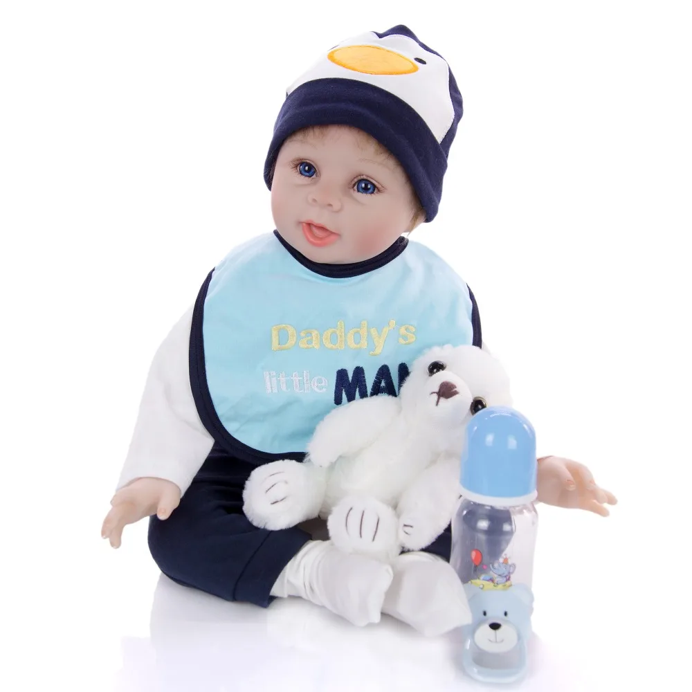 Кукла реборн силиконовая 22 дюйма 55 см|Куклы| |