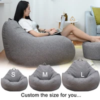 ottoman bedroom tatami floor seat lazy bean bag chair cover without filler kid couch sofa camping party pouf bed gaming puff