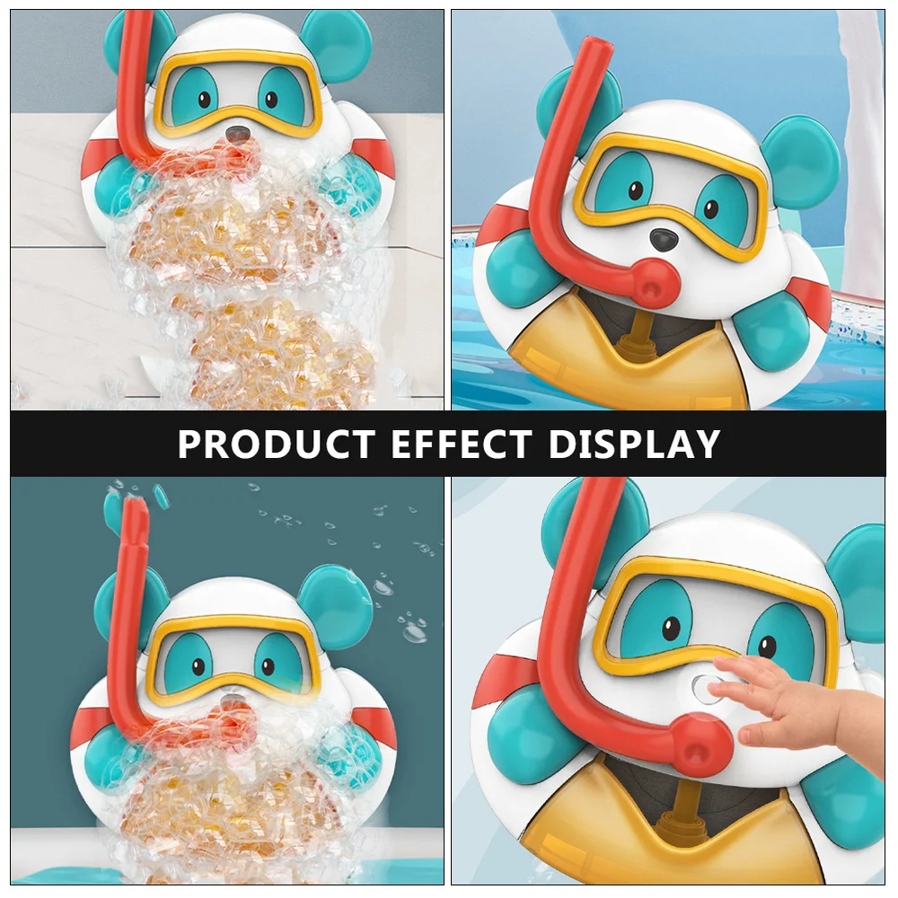 

1pc Baby Bath Cartoon Kid Shower Small Bear Design Bubble Machine