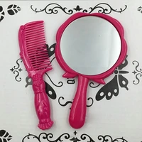style comb mirror comb style rose three dimensional small combs portable suit hairbrush hairdressing supplies for female