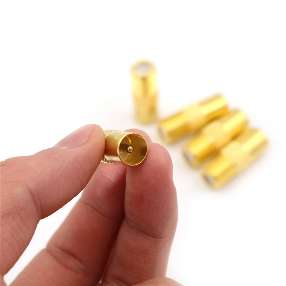 5 шт./лот коаксиальный радиочастотный адаптер Разъемы ТВ с внешней резьбой штекер