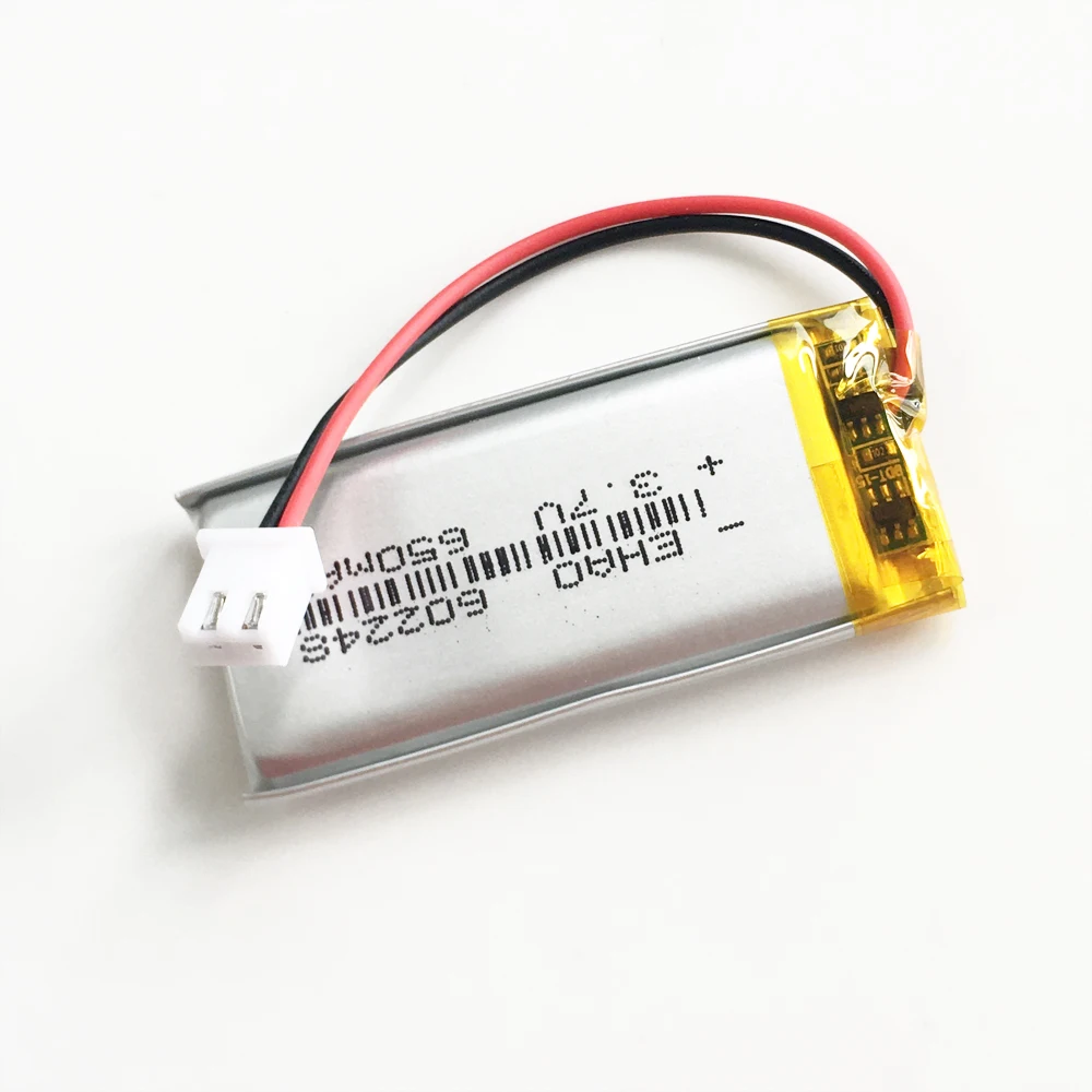 602248 3 7 V 650mAh литий полимерный Перезаряжаемые Батарея + JST XHR 2 54 мм 2pin разъем для Mp3 GPS