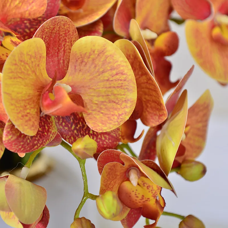 

Orchid Bouquet Lifelike Fake Flower Party Festival Supplies Retro Oil Painting Sense Home Hotel Wedding Table Decoration Floral