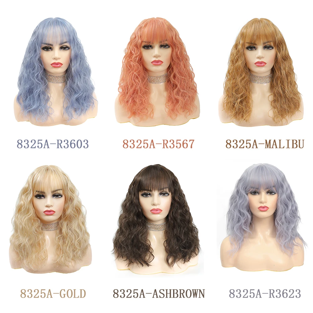 Синтетические серые парики для женщин 18/24 дюйма супервьющийся женский парик с