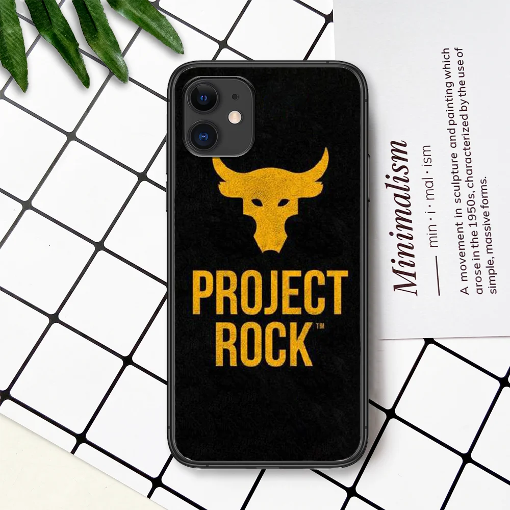 

Project Rock To Fight Phone Case For IPhone 4 4s 5 5S SE 5C 6 6S 7 8 Plus X XS XR 11 12 Mini Pro Max 2020 black Hoesjes Painting