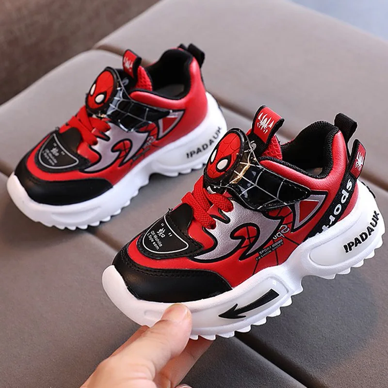 

Children Sneakers Cartoon Printing PU leather For Toddlers Boys Casual Shoes 1~6 Years Baby Flats Red,Blue.White