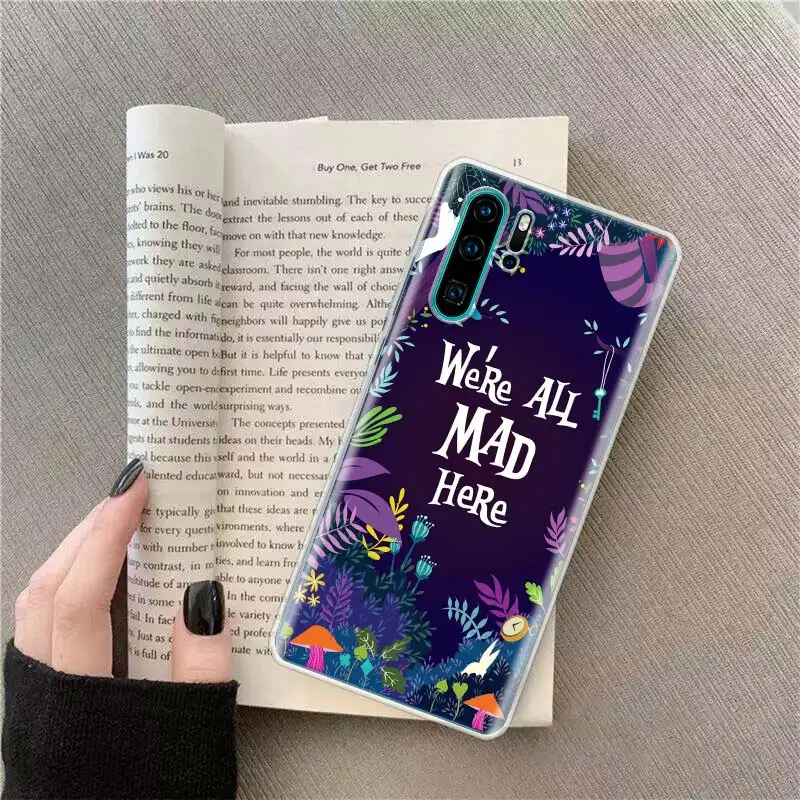 

Alice in Wonderland Cheshire Cat Phone Cover For Huawei Mate 30 20 10 Nova6SE P10 P20 P30 P40 Pro Plus Lite P Smart Z Case