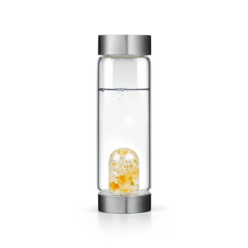 600ml Creative Gemstone Water Cup Natural Crystal Energy Bottle Glass Healing Free Shipping WB1089 | Дом и сад