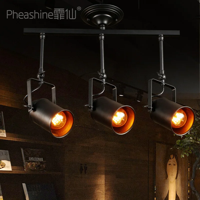 Модернизированное потолочное освещение в стиле лофт направляющая для магазина