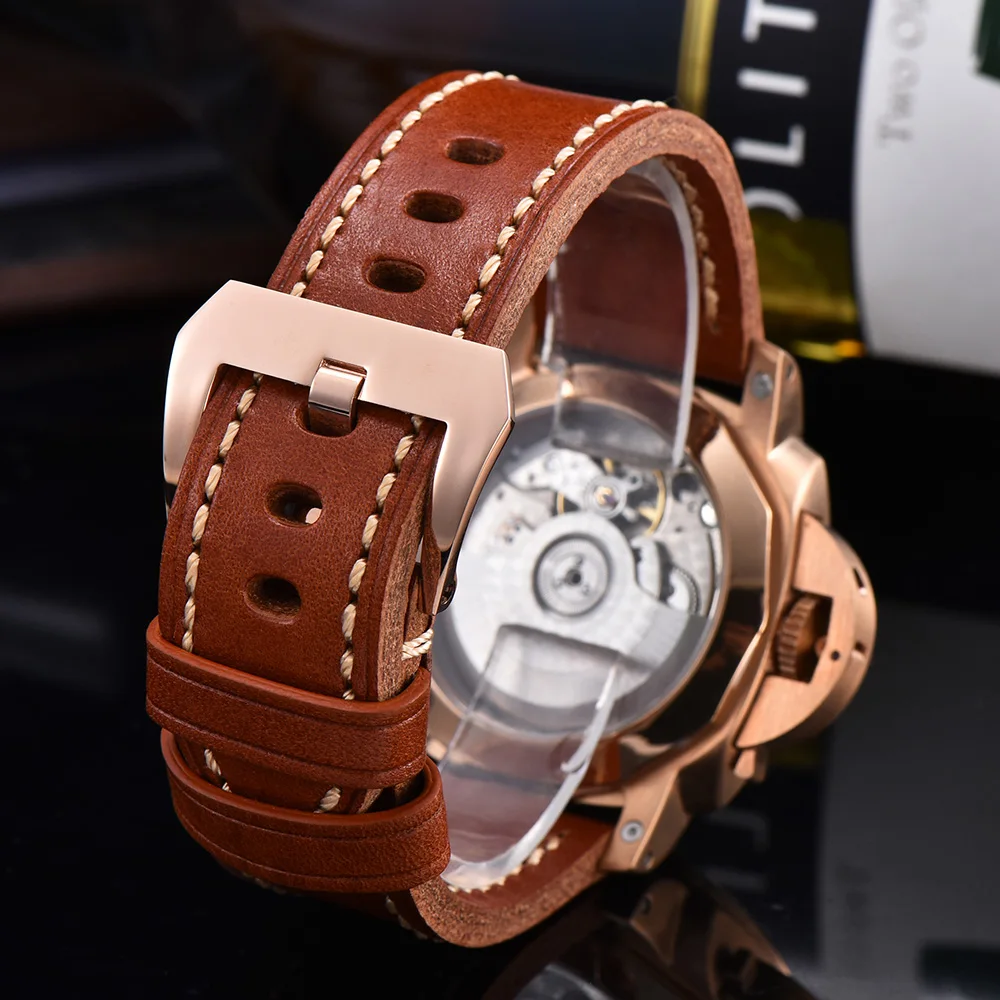 42 мм автоматические механические часы для мужских часов мужской черный