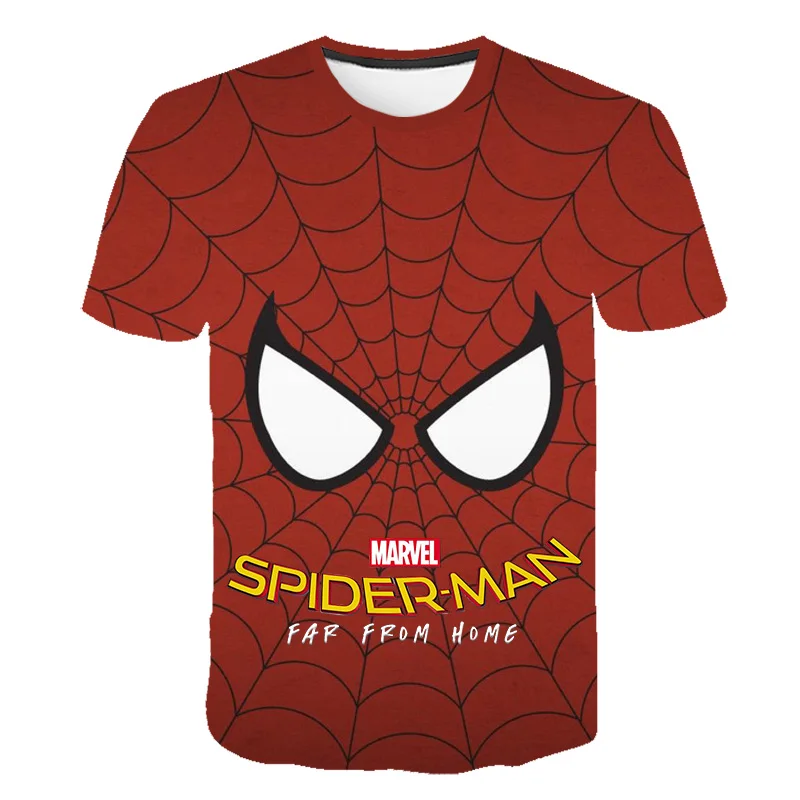 Детская крутая футболка с короткими рукавами 3D-принтом Человек-паук для