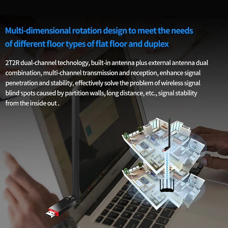 ФУР GLU6 300 Мбит/с высоким коэффициентом усиления Беспроводной сетевой адаптер