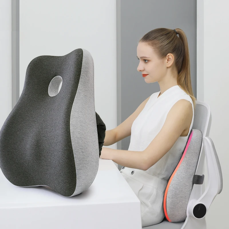 Patented seat cushion ergonomic and comfortable car lumbar support thickened memory foam office chair back pregnant | Дом и сад