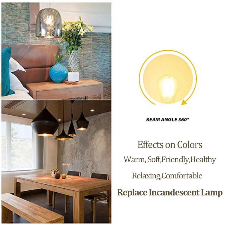 Бесплатная доставка ретро светильник лампа накаливания E27 2 Вт 4 6 8 110 В/220 В A60